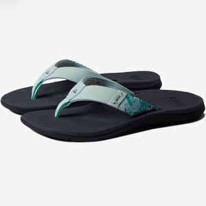 Reef Black and Light Blue Flip Flops